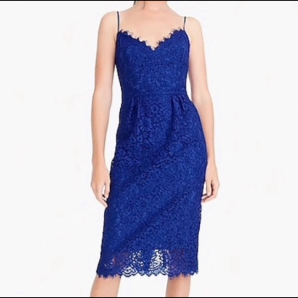 J.Crew | Spaghetti-strap dress in lace NWT 16